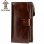 Itslife Women's RFID Blocking Large Capacity Luxury Wax Genuine Leather Cluth W