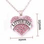 Charm.L Grace Matching Necklaces Set, pink2pcs