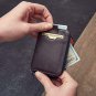 Wallet For Men Slim Zip RFID Protection Cards Cash Coins Pockets Secure Brown