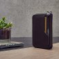 Wallet For Men Slim Zip RFID Protection Cards Cash Coins Pockets Secure Brown