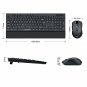 Wireless Keyboard and Mouse Combo Full-Size Keyboard Portable Optical Mice Black
