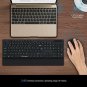 Wireless Keyboard and Mouse Combo Full-Size Keyboard Portable Optical Mice Black