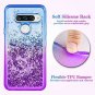LG V40 Glitter Case Slim Liquid Floating Soft Silicone Series Bling Blue Purple