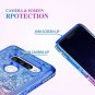 LG V40 Glitter Case Slim Liquid Floating Soft Silicone Series Bling Blue Purple