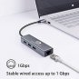 LENDOUBLE USB C Hub, TypeC Hub with high Speed Network Port, USB 3.0 Port, Mult