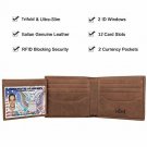 Wallets for Men  RFID Blocking Trifold Genuine Leather Wallet With 2 ID Window