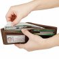 Wallets for Men RFID Blocking Trifold Genuine Leather Wallet With 2 ID Window