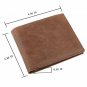 Wallets for Men RFID Blocking Trifold Genuine Leather Wallet With 2 ID Window
