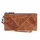 IVESIGN Womens Genuine Leather Wristlet Zipper Clutch Wallet RFID Blockin
