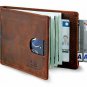 Travel Wallet RFID Blocking Slim Genuine Leather Thin Minimalist Front Pocket