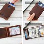 Travel Wallet RFID Blocking Slim Genuine Leather Thin Minimalist Front Pocket