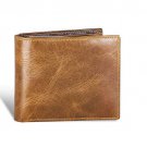 Mens wallet  RFID Slim Genuine Leather Bifold wallet for men with ID Window