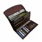 Womens Wallets Genuine Leather Large Capacity Handmade Card Holder Purse (