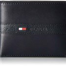 Leather Men's Wallet Passcase Stylish Removable Pocket Card Holder ID Window