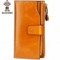 Itslife Women's RFID Blocking Large Capacity Luxury Wax Genuine Leather Cluth