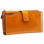 Itslife Women's RFID Blocking Large Capacity Luxury Wax Genuine Leather Cluth