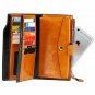 Itslife Women's RFID Blocking Large Capacity Luxury Wax Genuine Leather Cluth