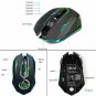 Wireless Gaming Mouse 7200 DPI Rechargeable 5 Buttons 7 LED Color For PC Black