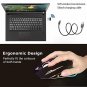 Wireless Gaming Mouse 7200 DPI Rechargeable 5 Buttons 7 LED Color For PC Black