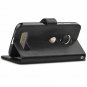 Moto Z2 Force Case Wallet Stand Slim Fit Heavy Duty Shock Resistant Flip Black