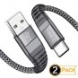 USB Type C Cable, [2Pack/6.6ft] USB A to USB C Nylon Braided Fast Charger Sync C