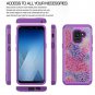 Galaxy A7 2018 / A8 Plus 2018 Case Dual Layer Hybrid Glitter Bling Shockproof