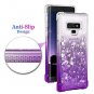 Samsung Galaxy Note 9 Case Bling TPU Quicksand Glitter Bumper Shockproof Purple