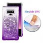 Samsung Galaxy Note 9 Case Bling TPU Quicksand Glitter Bumper Shockproof Purple
