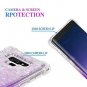 Samsung Galaxy Note 9 Case Bling TPU Quicksand Glitter Bumper Shockproof Purple