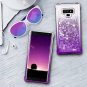 Samsung Galaxy Note 9 Case Bling TPU Quicksand Glitter Bumper Shockproof Purple