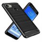 Google Pixel 3 Case, Carbon Fiber Shock Resistant Brushed Texture Soft TPU Black