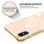 iPhone Xs Max Case PC Shock Absorption Hybrid Shockproof Slim Fit Cover Gold