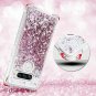 LG V40 Glitter Case Hybrd Liquid Floating Luxury Sparkle Bling Slim Rose Gold