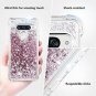 LG V40 Glitter Case Hybrd Liquid Floating Luxury Sparkle Bling Slim Rose Gold