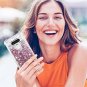 LG V40 Glitter Case Hybrd Liquid Floating Luxury Sparkle Bling Slim Rose Gold