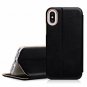iPhone Xs Wallet Slim Case Genuine Leather Card Slots Kickstand Cover Black New