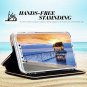 iPhone Xs Wallet Slim Case Genuine Leather Card Slots Kickstand Cover Black New
