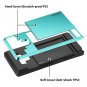 Samsung Galaxy Note 9 Wallet Case Credit Card Holder Dual Layer Hybrid Blue
