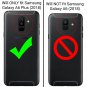 Galaxy A6 Plus 2018 Case Slim TPU Cover with Anti-Slip Grips Shockproof Clear