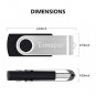 Exmapor USB 2.0 Flash Drive 32GB Swivel Thumb Drives 5 Mixed ColorsBlack Blue Re