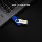 Exmapor USB 2.0 Flash Drive 32GB Swivel Thumb Drives 5 Mixed ColorsBlack Blue Re