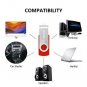 Exmapor USB 2.0 Flash Drive 32GB Swivel Thumb Drives 5 Mixed ColorsBlack Blue Re