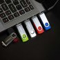 Exmapor USB 2.0 Flash Drive 32GB Swivel Thumb Drives 5 Mixed ColorsBlack Blue Re