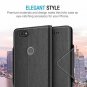 Google Pixel 2 XL Wallet Case Card Slot Side Pocket Magnetic PU Leather Black