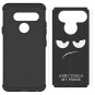 LG V40 ThinQ Case Shock Absorption Dual Layer Heavy Duty Protection Black White