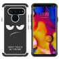 LG V40 ThinQ Case Shock Absorption Dual Layer Heavy Duty Protection Black White