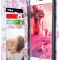 IPhone 8 Plus Case Wallet PU Leather Kickstand Card Holder Rose Gold Floral NEW