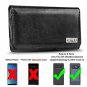 Samsung Galaxy Note 8 Holster Case Wallet PU Leather Belt Clip Card Slots Black