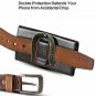 Samsung Galaxy Note 8 Holster Case Wallet PU Leather Belt Clip Card Slots Black