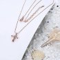 BLOOMCHARM Open Your Heart Cross Necklace Pendant, Cubic Zirconia Jewelry, Birth